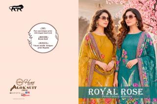 Alok suit royal rose wholesale dress material in chandrapur